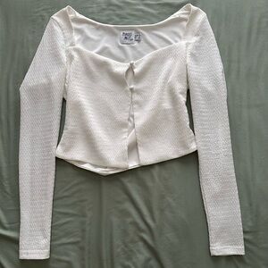 Princess Polly White long sleeve Top